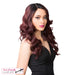 Premium Synthetic Swiss Lace Front Wig Blondel,Off Black Top With Burgundy Ends