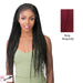 Micro Cornrow Box Braid Heat Friendly Synthetic Wig,Burgundy