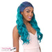 Synthetic 2020 Lace Front Wig - Swiss Lace Crown Braid Bamba,Prizm Denim/Green