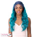 Synthetic 2020 Lace Front Wig - Swiss Lace Crown Braid Bamba,Prizm Denim/Green