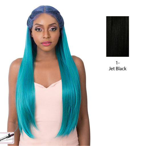 Ear To Ear Lace Front Wig Swiss Lace Crown Braid Dabo,Black