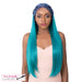 Ear To Ear Lace Front Wig Swiss Lace Crown Braid Dabo,Prizm Denim/Green
