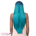 Ear To Ear Lace Front Wig Swiss Lace Crown Braid Dabo,Prizm Denim/Green