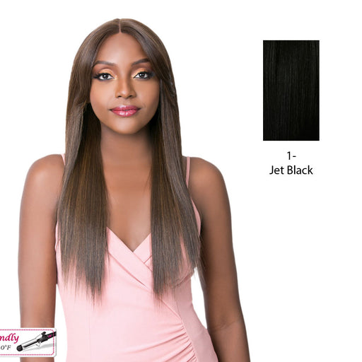 Iron Friendly, Soft And Silky Swiss Lace Front Wigs - Swiss Lace Curtain Call,Black