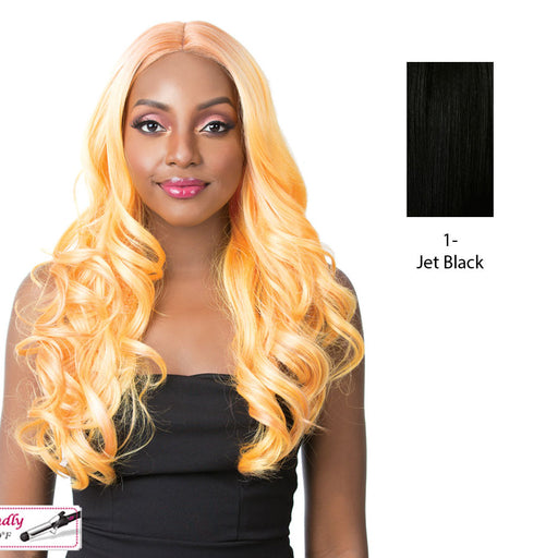 Synthetic 3 Inch Center Part Lace Front Wig- Swiss Lace Dollin,Black