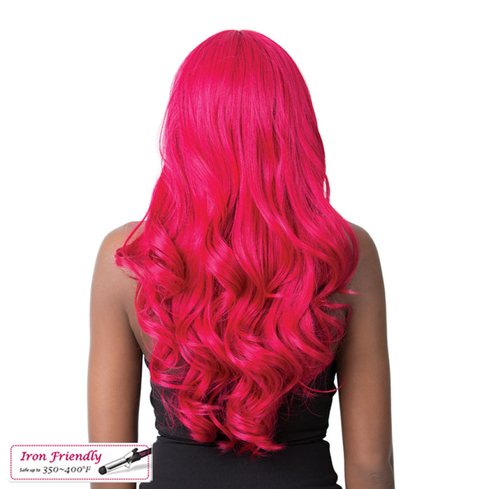 Synthetic 3 Inch Center Part Lace Front Wig Swiss Lace Dollin,Hollywood Red
