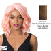 Synthetic Swiss Lace Front Wig - Swiss Lace Glanage,Streaked Blend Of Medium Brown, Strawberry Blonde, And Light Auburn