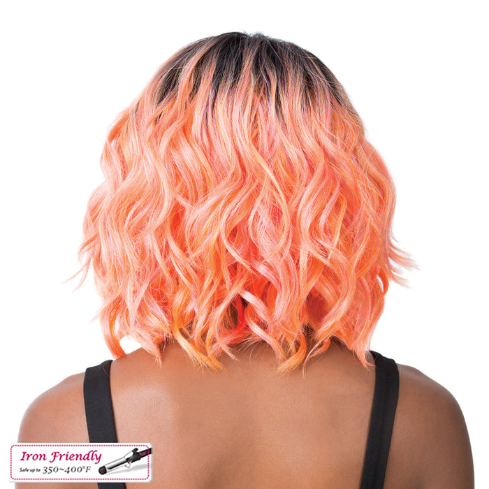 Synthetic Swiss Lace Front Wig Swiss Lace Glanage,Tt1BPeach Harmony