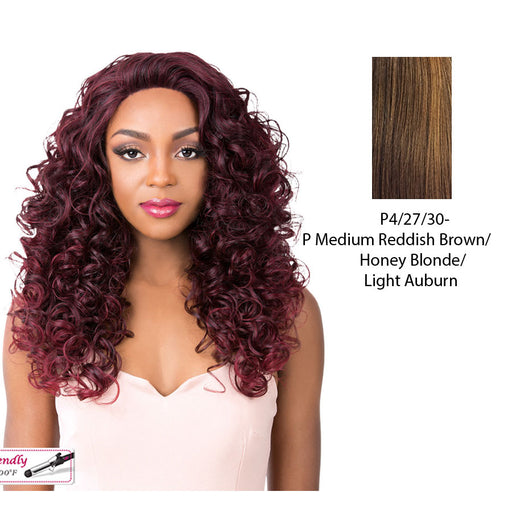 Iron Friendly, Super Wavy Style Soft And Silky Hand-Tied Frontal Swiss Lace Front Wigs - Swiss Lace Goldie,Tp2730