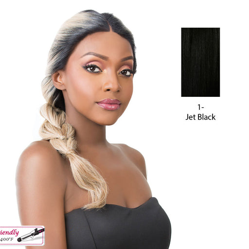 Synthetic Swiss Lace Front Wig Swiss Lace Heart Braid,Black