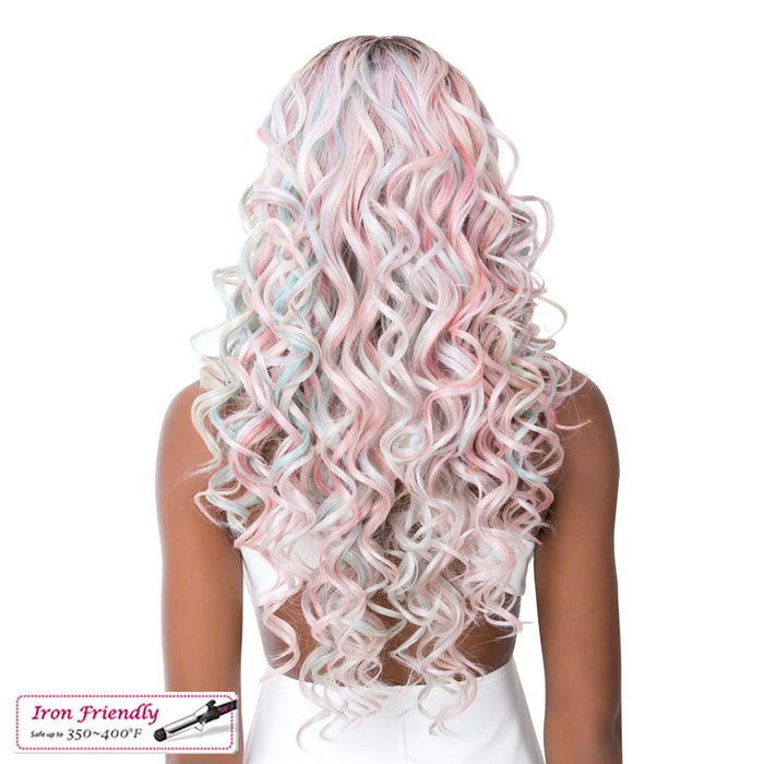 Houston-2 Swiss Lace Front Wig Synthetic,Prizm Mermaid