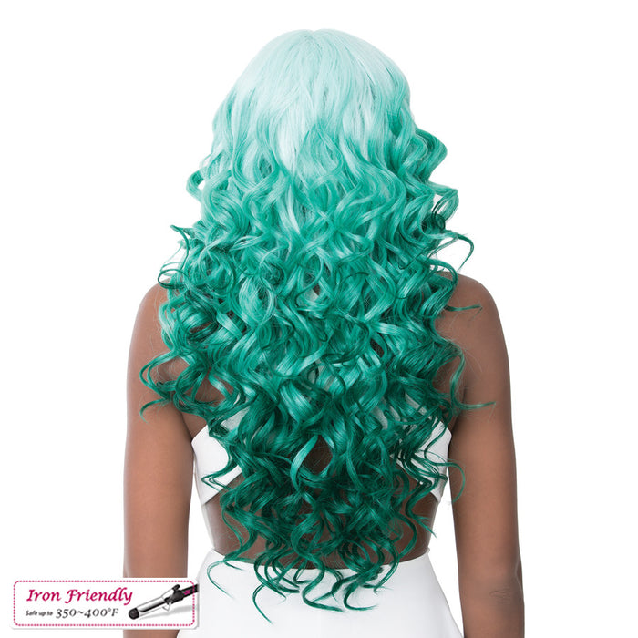 Houston-2 Swiss Lace Front Wig Synthetic,Prizm Mint Green
