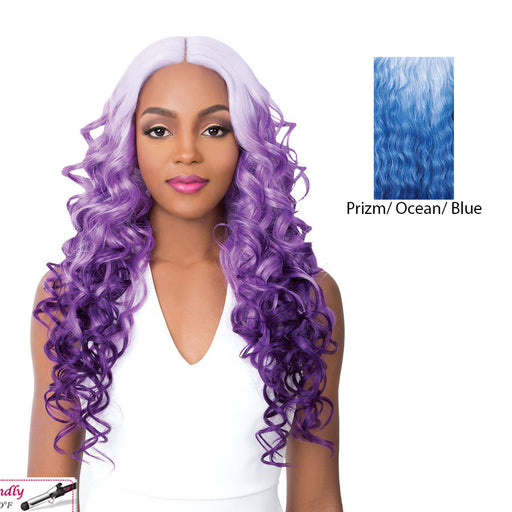 Houston-2 Swiss Lace Front Wig Synthetic,Prizm Ocean Blue