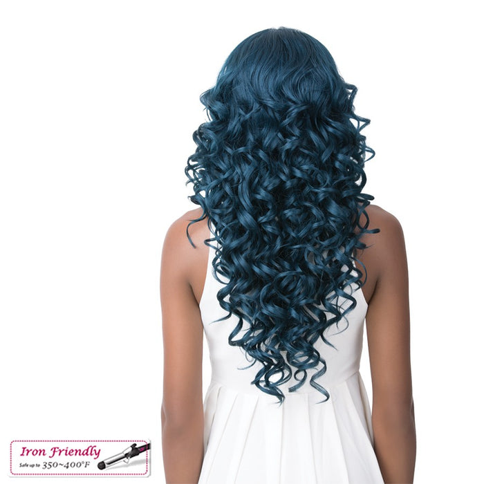 Synthetic Swiss Lace Front Wig Swiss Lace Houston,Dark Teal