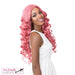 Synthetic Swiss Lace Front Wig Swiss Lace Houston,Peach Pink