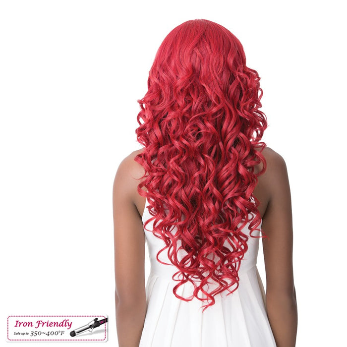 Synthetic Swiss Lace Front Wig Swiss Lace Houston,Vivid Red