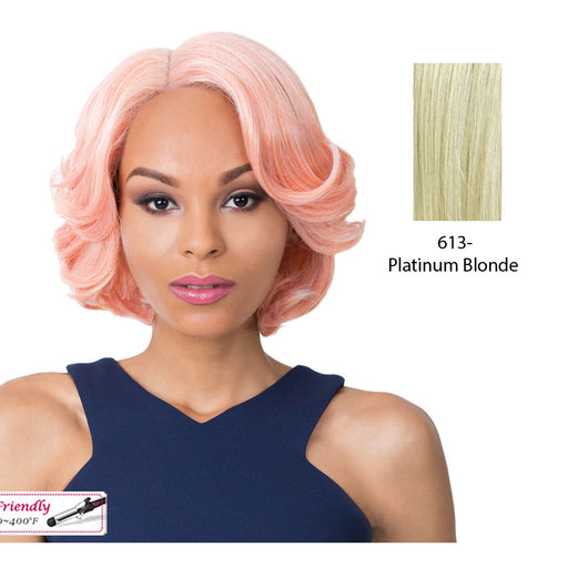 Synthetic Swiss Lace Front Wig - Swiss Lace Issac,Platinum Blonde