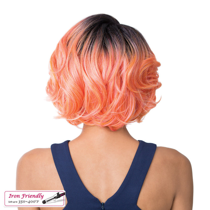 Synthetic Swiss Lace Front Wig - Swiss Lace Issac,Tt1B/Peach Harmony
