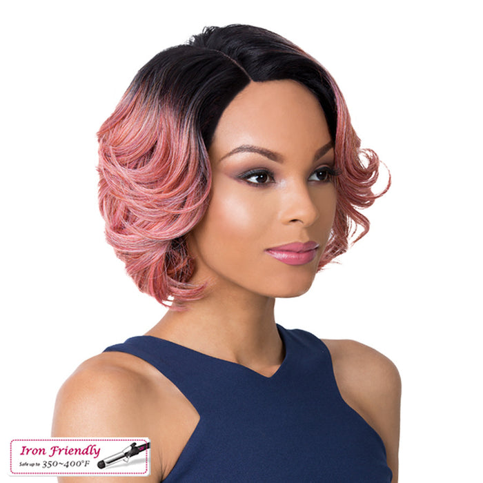 Synthetic Swiss Lace Front Wig - Swiss Lace Issac,Tt Pink