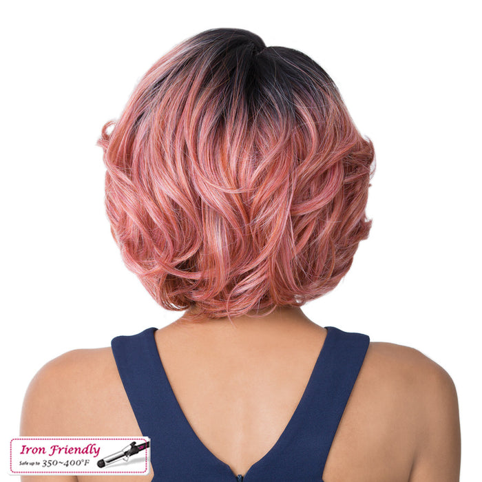 Synthetic Swiss Lace Front Wig - Swiss Lace Issac,Tt Pink