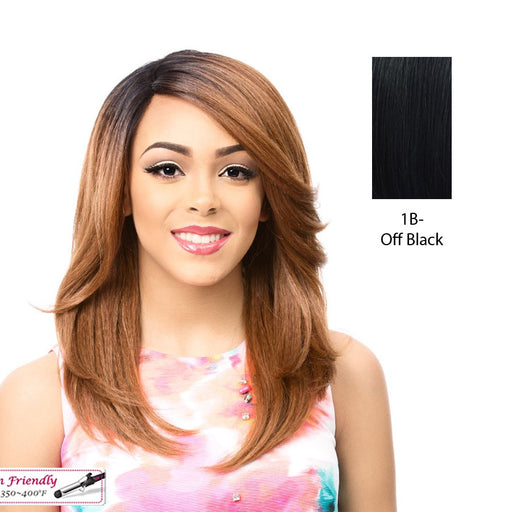 Swiss Lace Front Wig Swiss Lace Justine,Off Black