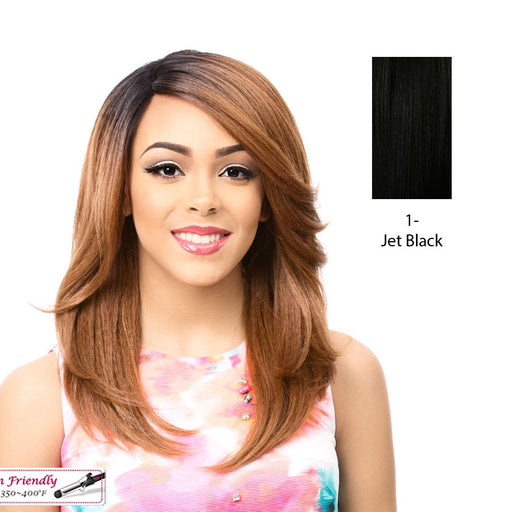 Swiss Lace Front Wig Swiss Lace Justine,Black