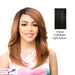 Swiss Lace Front Wig Swiss Lace Justine,Off Black Base With Light Auburn Highlights