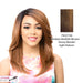Swiss Lace Front Wig Swiss Lace Justine,Streaked Blend Of Medium Brown, Strawberry Blonde, And Light Auburn