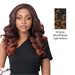 Synthetic Iron Friendly Ear To Ear Perfect Hairline Swiss Lace Front Wig Swiss Lace Kasandra,Off Black Top With Medium Auburn Ends