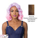 Swiss Lace Kaso Soft Wavy Bob Style With Side Part In Heat Resistant Synthetic Wig - Slkaso,Streaked Blend Of Medium Brown, Strawberry Blonde, And Light Auburn