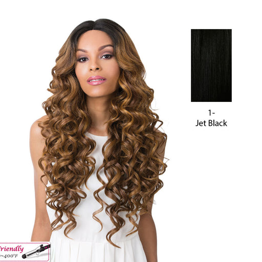 Synthetic Swiss Lace Front Wig - Swiss Lace Keeff,Black