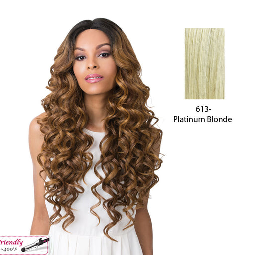 Synthetic Swiss Lace Front Wig - Swiss Lace Keeff,Platinum Blonde