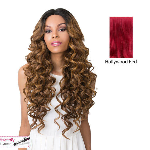 Synthetic Swiss Lace Front Wig - Swiss Lace Keeff,Hollywood Red