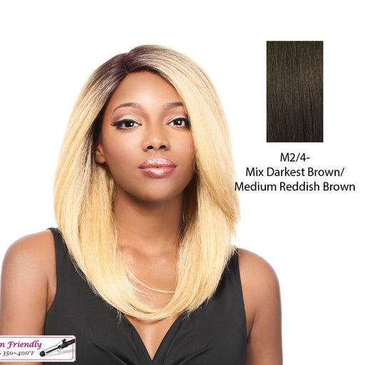 Swiss Lace Front Wig Swiss Lace Konis,Mix Of Darkest Brown And Medium Brown