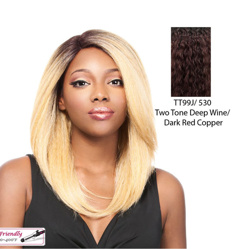 Swiss Lace Front Wig Swiss Lace Konis,Deep Wine Roots With Dark Violet