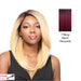 Swiss Lace Front Wig Swiss Lace Konis,Black Roots With Burgundy
