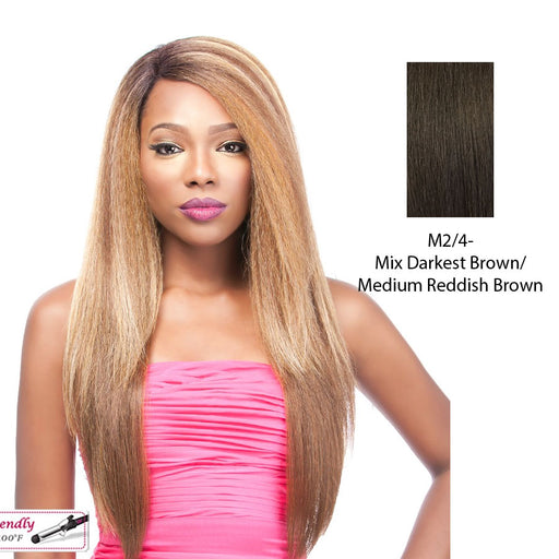 Lancy Lace Front Wig,Mix Of Darkest Brown And Medium Brown