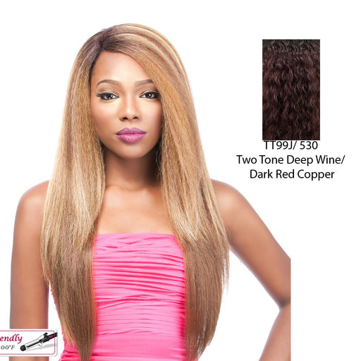 Lancy Lace Front Wig,Deep Wine Roots With Dark Violet