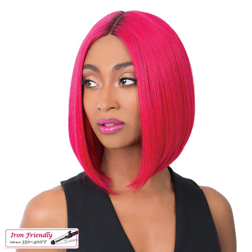 Synthetic 2020 Lace Front Wig - Swiss Lace Macon,Att Fuchsia Red