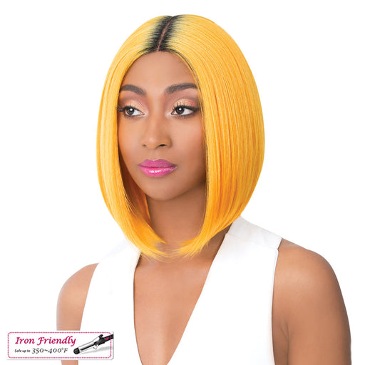 Synthetic 2020 Lace Front Wig - Swiss Lace Macon,Att Mustard
