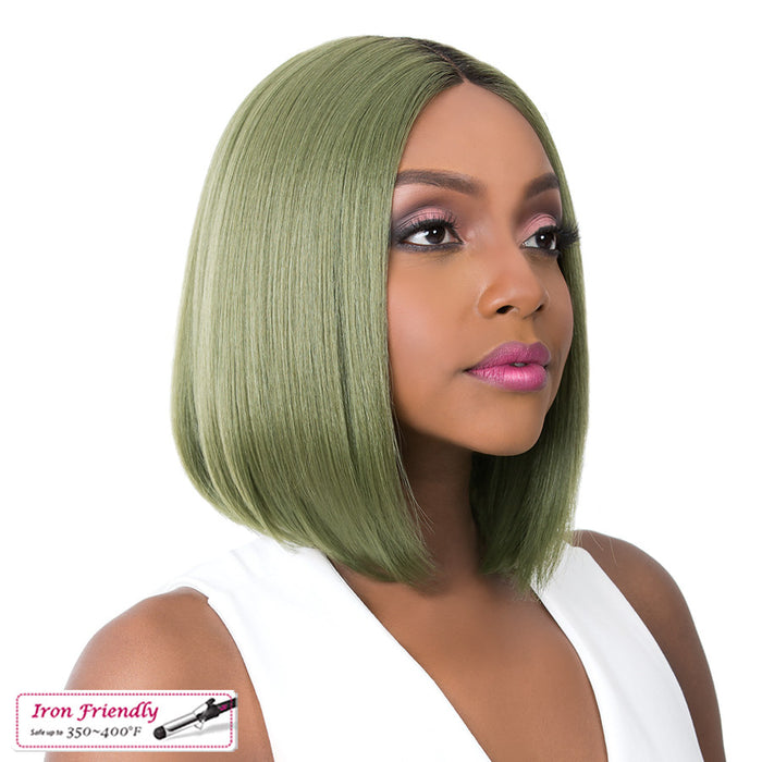 Synthetic 2020 Lace Front Wig - Swiss Lace Macon,Att Olive Green