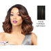Synthetic Lace Front - Swiss Lace Maita,Off Black Base With Light Auburn Highlights