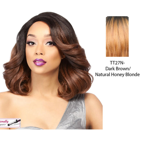 Synthetic Lace Front - Swiss Lace Maita,Two Tone Off Black + Strawberry Blonde