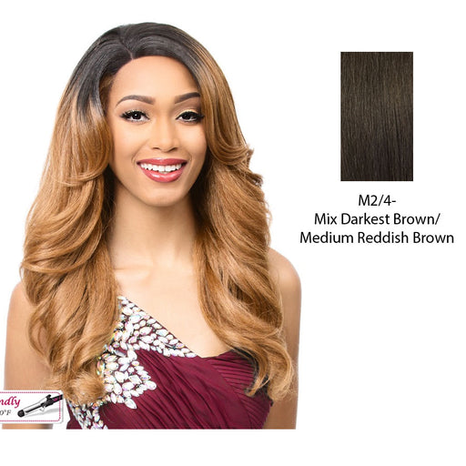 Swiss Lace Front Wig Montessa,Mix Of Darkest Brown And Medium Brown