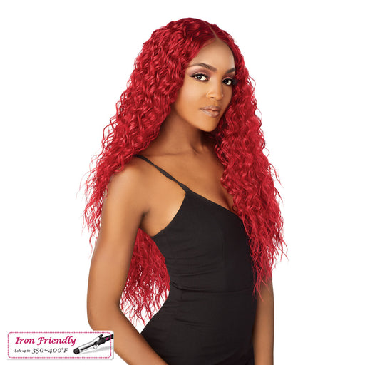 5G True Hd Transparent Swiss Lace Front Wig - Quinnie,Intense Red