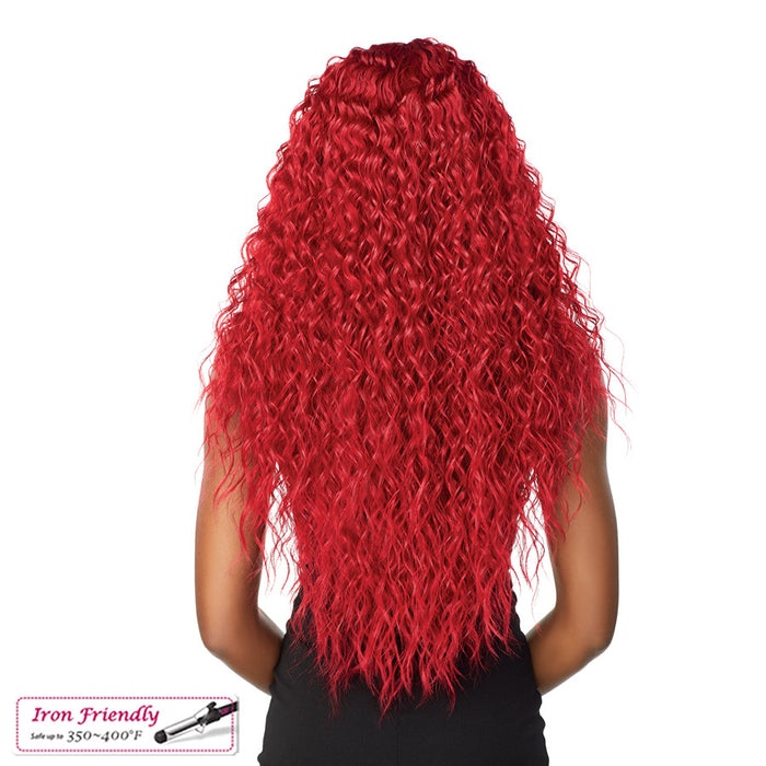 5G True Hd Transparent Swiss Lace Front Wig - Quinnie,Intense Red