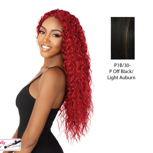 5G True Hd Transparent Swiss Lace Front Wig - Quinnie,Off Black Base With Light Auburn Highlights