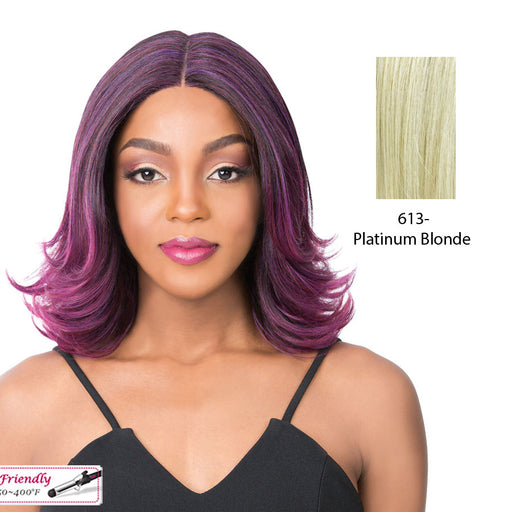 Synthetic Deep Center Parting Swiss Lace Front Wig_ Swiss Lace Serafina,Platinum Blonde