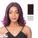 Synthetic Deep Center Parting Swiss Lace Front Wig_ Swiss Lace Serafina,Off Black Top With Burgundy Ends