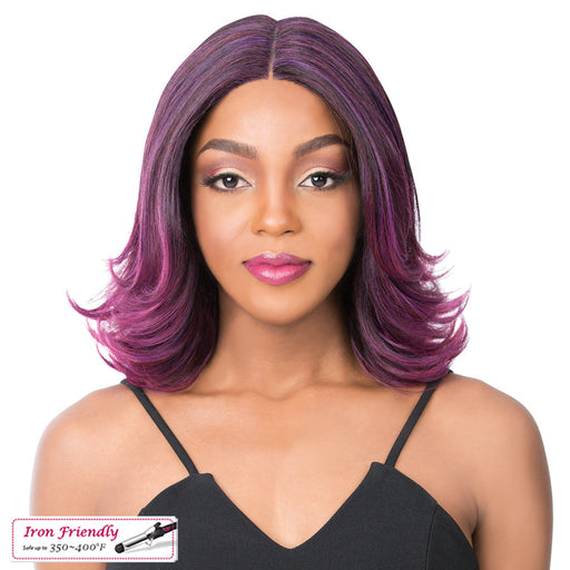 Synthetic Deep Center Parting Swiss Lace Front Wig_ Swiss Lace Serafina,Tp1B/Sangria